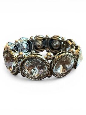 Silver Crystal Stretch Sparkling Bracelet